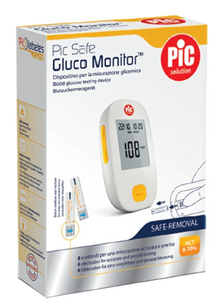 pic glucometro con monitor pic gluco safe 1 pezzo pic ean 8058090016328