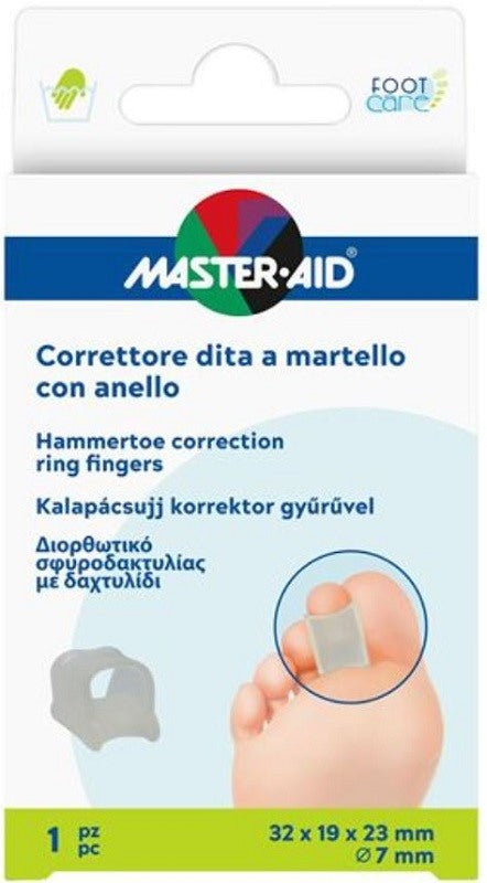 pietrasanta pharma correttore dita a martello master aid footcare con anello 1 pezzo c14 ean 8032956147579