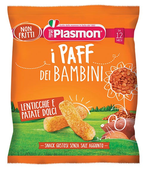 plasmon heinz italia plasmon dry snack paff lenticchie patata dolce 15 g plasmon ean 8001040200841