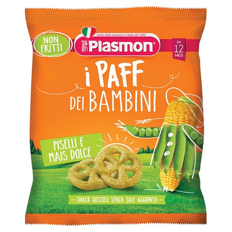 plasmon heinz italia plasmon dry snack paff piselli mais 15 g plasmon ean 8001040200834