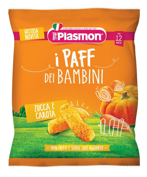 plasmon heinz italia plasmon dry snack paff zucca carote 15 g plasmon ean 8001040200438