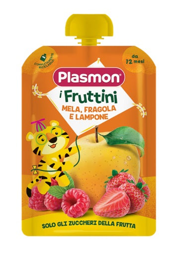 plasmon heinz italia plasmon i fruttini mela fragola e lampone 130 g ean 8001040421420