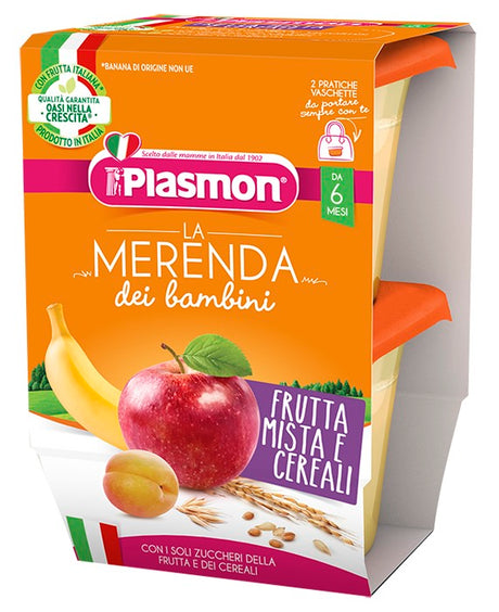 plasmon heinz italia plasmon la merenda dei bambini merende frutta cereali asettico 2 x 120 g plasmon ean 8001040199107