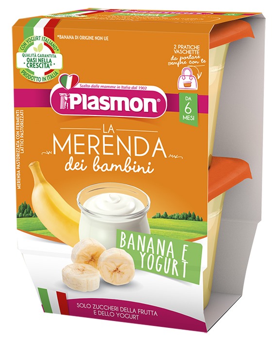 plasmon heinz italia plasmon la merenda dei bambini sapori di natura banana yogurt asettico 2 x 120 g plasmon ean 8001040199145