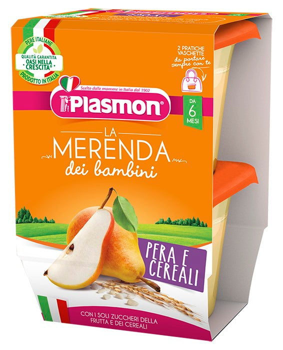 plasmon heinz italia plasmon la merenda dei bambini sapori di natura pera cereali asettico 2 x 120 g plasmon ean 8001040199046