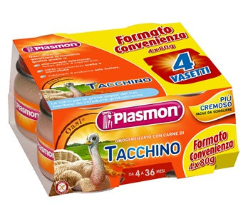 plasmon heinz italia plasmon omogeneizzato tacchino 4 x 80 g con gift plasmon ean 8001040089262