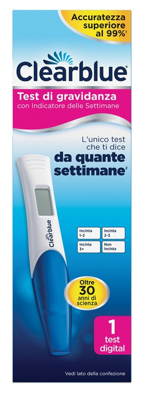 procter clearblu test di gravidanza clearblue con indicatore delle settimane 1 pezzo clearblue ean 5011321693258