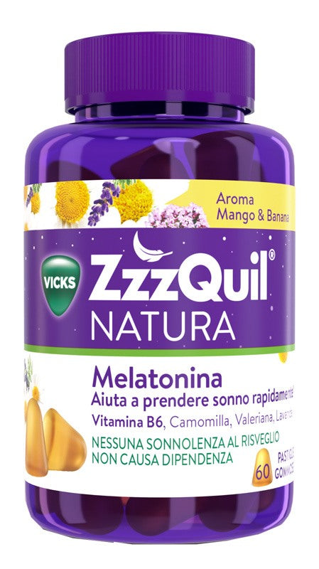 procter zzzquil natura mango banana 60 pastiglie gommose vicks ean 8006540795453