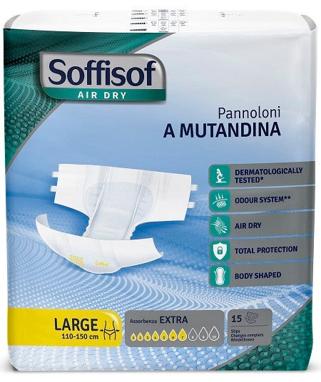 s i l c pannolino mutandina air dry soffisof extra l 15 pezzi soffisof ean 8007300011172