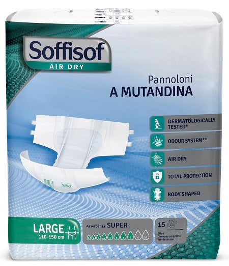s i l c pannolino mutandina air dry soffisof super l 15 pezzi soffisof ean 8007300011196