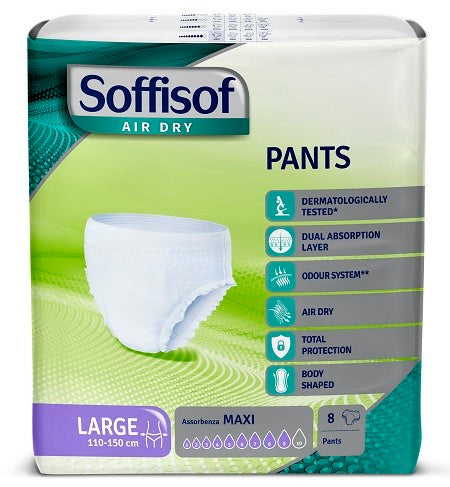 s i l c pannolone soffisof air dry pants maxi large 8 pezzi soffisof ean 8007300028675