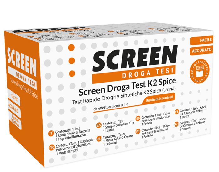 screen italia srl screen droga test k2 spiceurina test antidroga con contenitore urina screen italia ean 8059015832689
