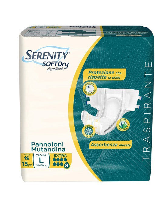 serenity pannolone mutandina serenity sd sensitive extra l 15 pezzi serenity ean 8058150568477
