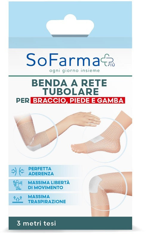 sofarmapiu benda a rete tubolare sofarmapiu per braccio piede e gamba 3 metri tesi sofarmapiu ean 8388766675680