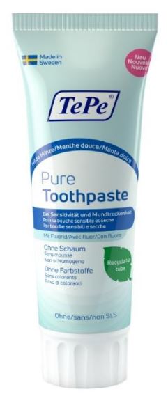 tepe prodotti ig orale tepe pure menta piperita delicata dentifricio 75 ml tepe ean 7350121253964