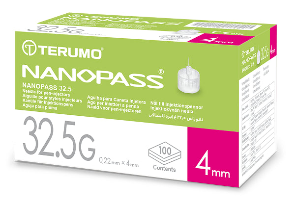 terumo italia ago per penna da insulina nanopass 325 gauge lunghezza 4 mm 100 pezzi terumo ean 4987350716729