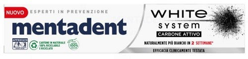 unilever italia mkt oper mentadent white system charcoal 75 ml mentadent ean 8717163753095