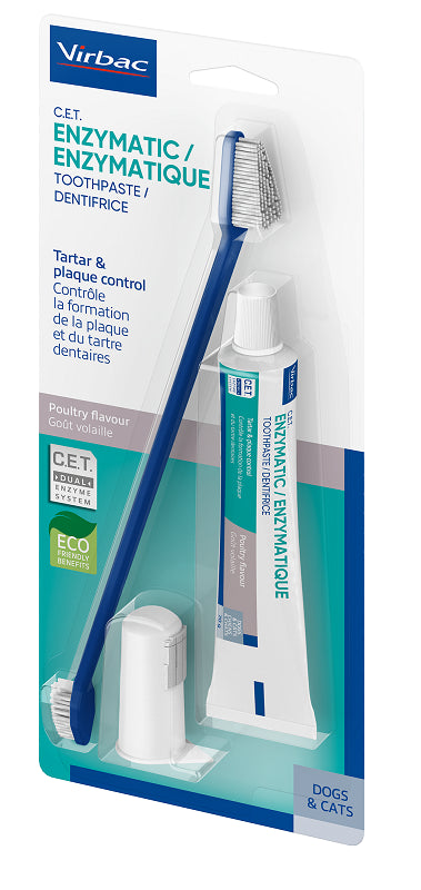 virbac kit dentifricio enzimatico 70 g spazzolino da denti spazzolino da dito virbac ean 3597133096248
