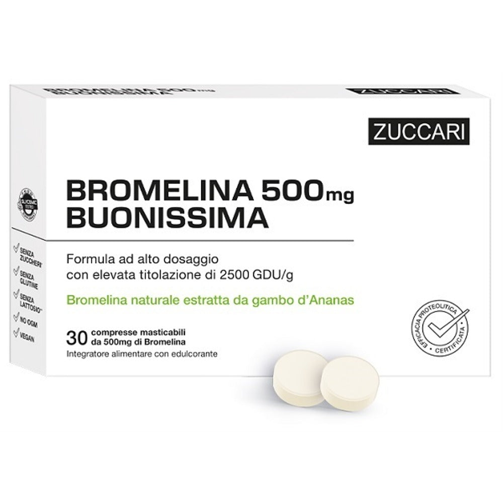 zuccari bromelina 500 buonissima 30 compresse zuccari ean 8026380708208